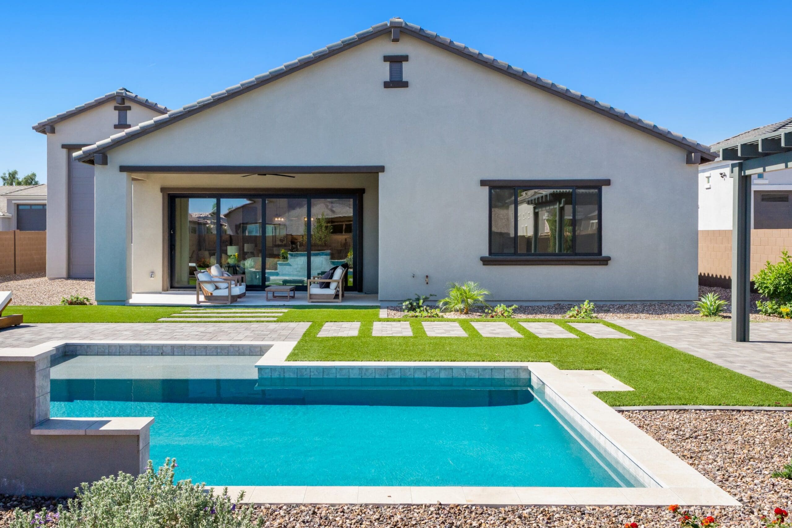 Acoma Estates Lot 7 private pool and covered patio